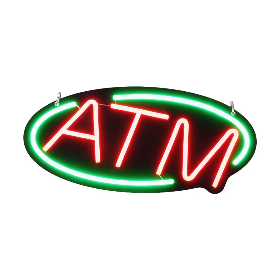 Neon ATM Machine Sign
